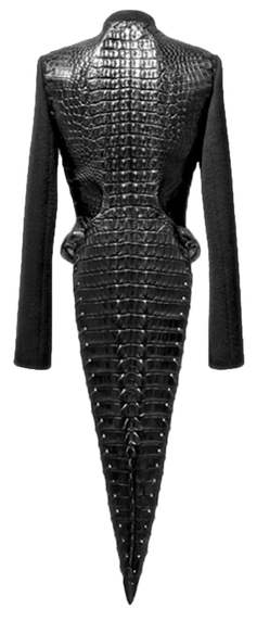 Azzedine Alaia crocodile leather coat