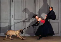 Beatrice Dalle and Azzedine Alaia photographed by Jean Paul Goude