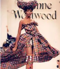 Naomi Campbell walking for Vivienne Westwood